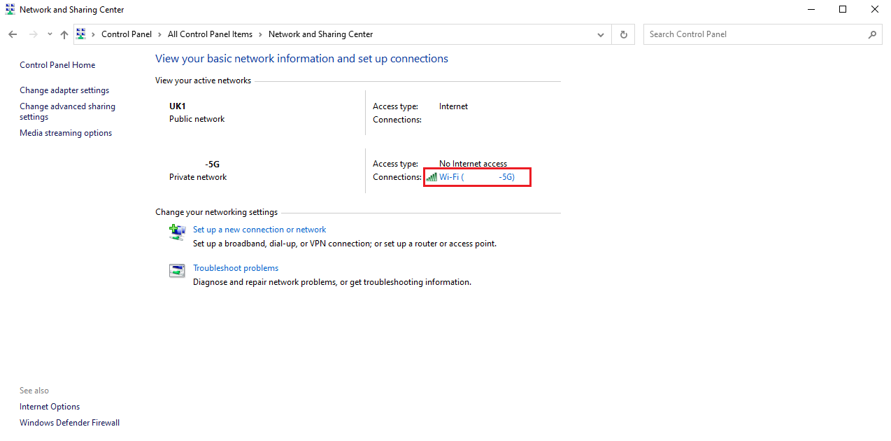click on connections